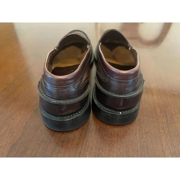Prada Brown Leather‎ Slip On Penny Loafers Men's 8.5