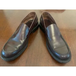 Prada Brown Leather‎ Slip On Penny Loafers Men's 8.5