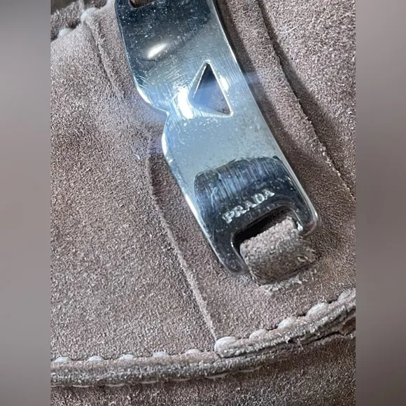 prada brown suede penny loafers driving