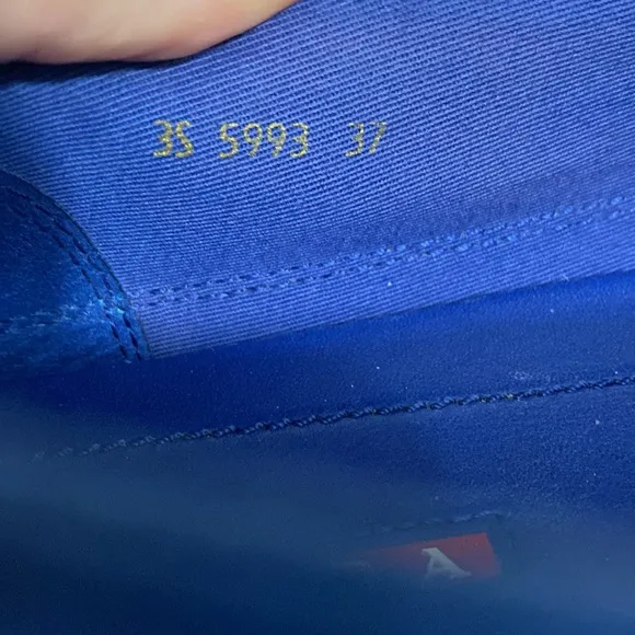 Prada Ladies Size 6 1/2 Blue Espadrilles Shoes