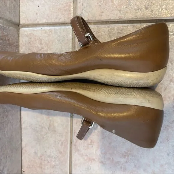 PRADA mary jane flats ballot logo shoes strappy wedge y2k Triangle Ballerina