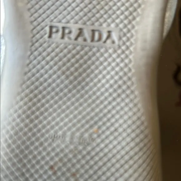 Prada Silver Floral Embellished slide Sandals vintage Y2K