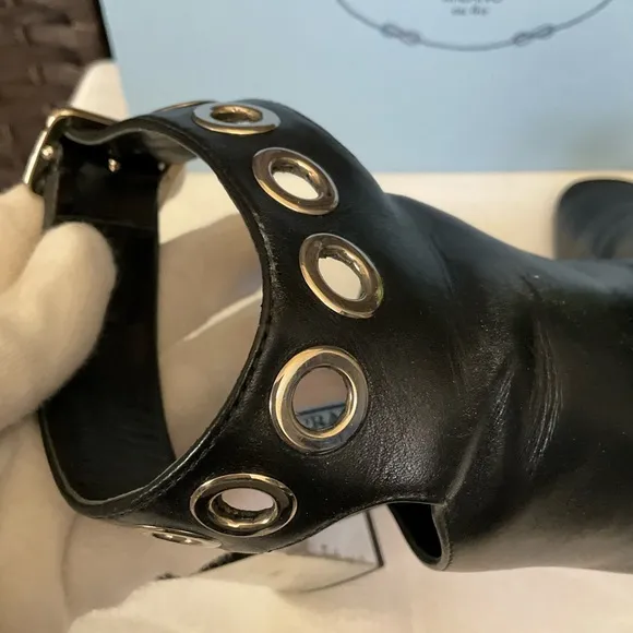 PRADA Sling Back Open Toe Sandals