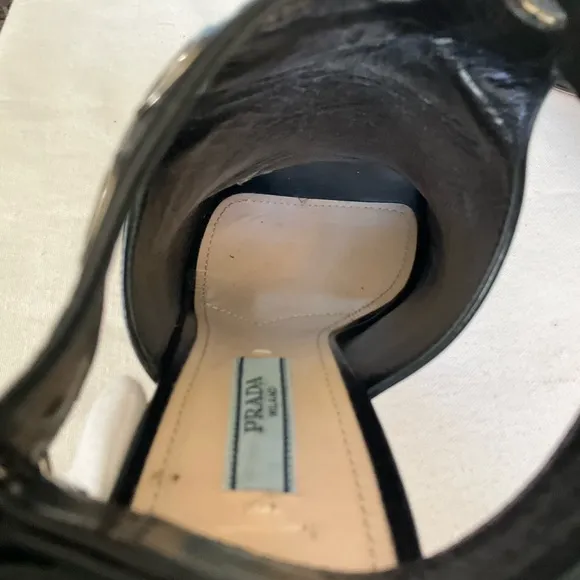 PRADA Sling Back Open Toe Sandals
