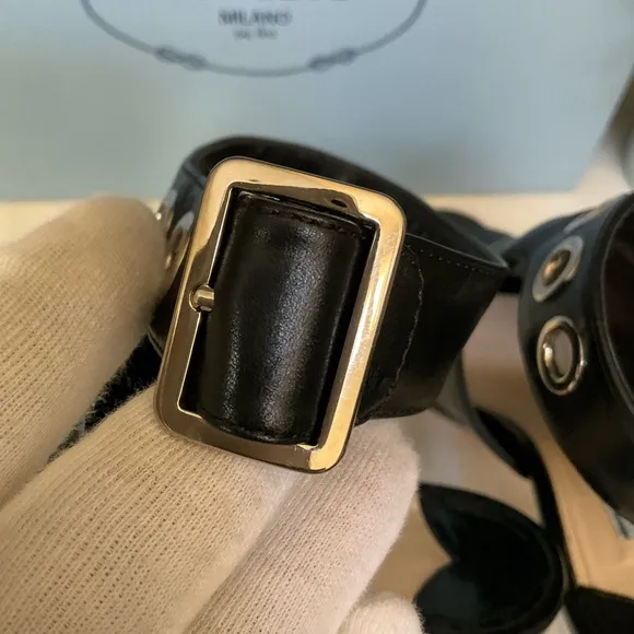 PRADA Sling Back Open Toe Sandals