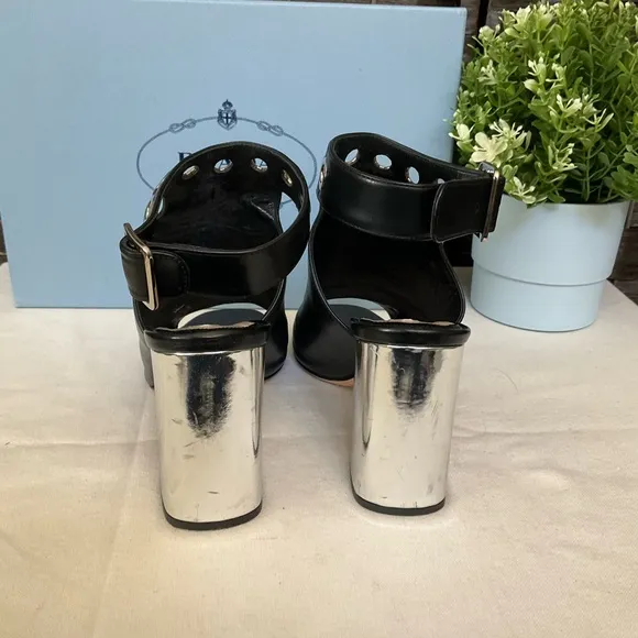 PRADA Sling Back Open Toe Sandals