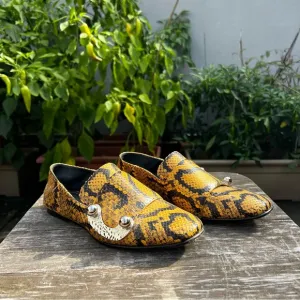 PROENZA SCHOULER Snake Skin Buckle Loafers