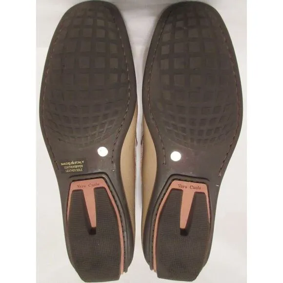 Pronto Uomo Firenze Made Italy Light Khaki Beige Penny Loafers Mens 11 Leather