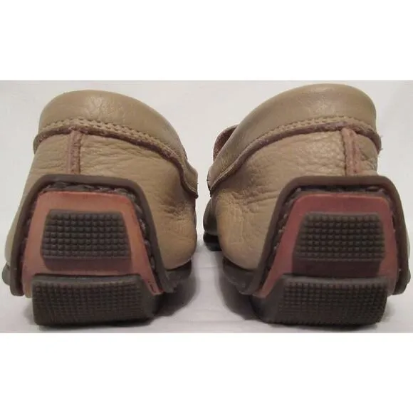Pronto Uomo Firenze Made Italy Light Khaki Beige Penny Loafers Mens 11 Leather