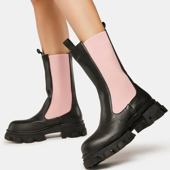 Public Desire  PINK KYRA  Chelsea Boots  ( BRAND NEW !!!! )