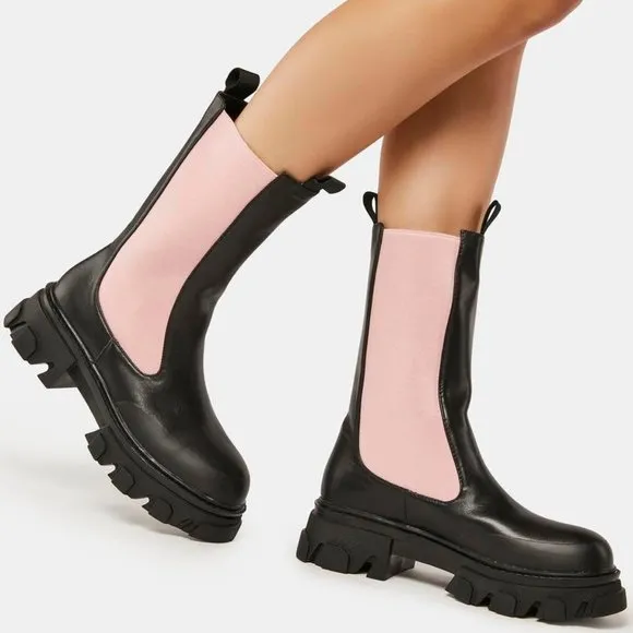 Public Desire  PINK KYRA  Chelsea Boots  ( BRAND NEW !!!! )