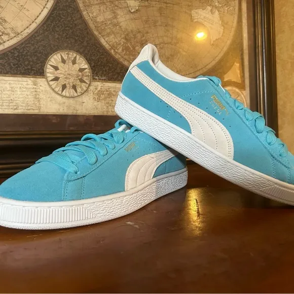 Puma • Men's Suede Classic XXI Maersk Bluefish/Puma White Sneaker