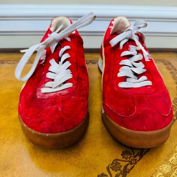 PUMA Roma Classic Gum Suede Leather Retro Red Sneakers VTG 1960s Womens Sz 6.5