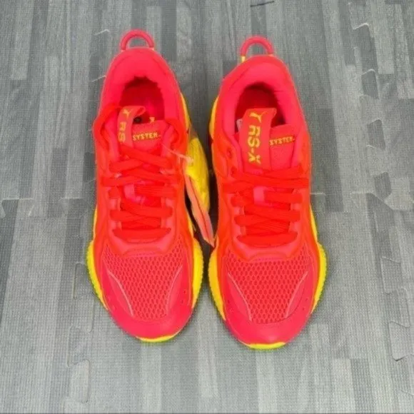 Puma RS-X  Neon Pink Running Sneakers Women Size 6