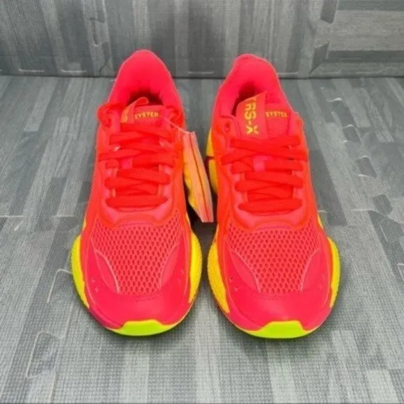 Puma RS-X  Neon Pink Running Sneakers Women Size 6