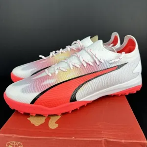 Puma Ultra Ultimate Cage Turf Soccer Mens White Sneakers Athletic Shoes Size 11