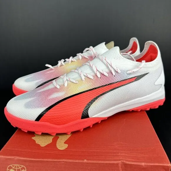 Puma Ultra Ultimate Cage Turf Soccer Mens White Sneakers Athletic Shoes Size 11