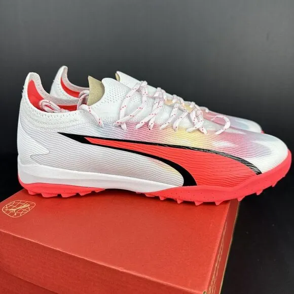Puma Ultra Ultimate Cage Turf Soccer Mens White Sneakers Athletic Shoes Size 11