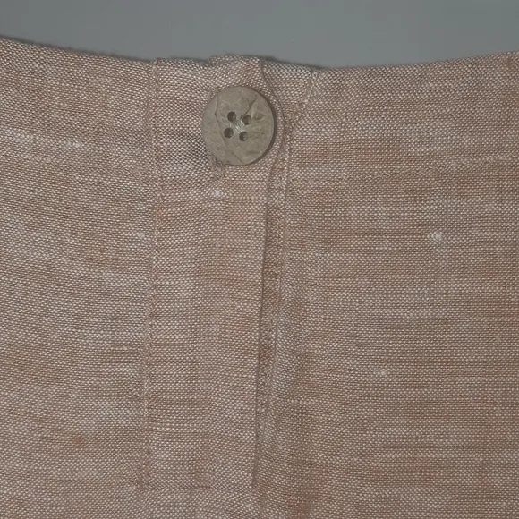 PURE JILL Linen A-Line Maxi Dress Lagenlook Boho Minimal Natural Fiber M 6 8