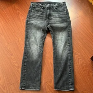 R13 “SKATE”‎ faded whiskered denim black jeans Mens size 34/28