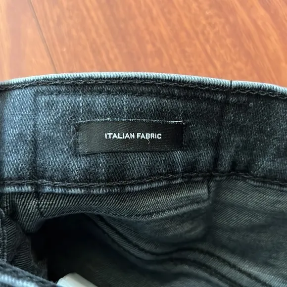 R13 “SKATE”‎ faded whiskered denim black jeans Mens size 34/28