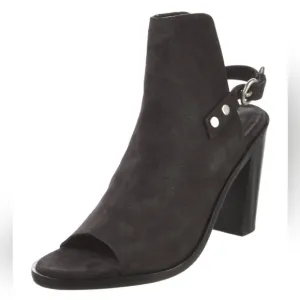 RAG &amp; BONE 39/9 Wyatt Gray Suede Open Toe Sandals Booties