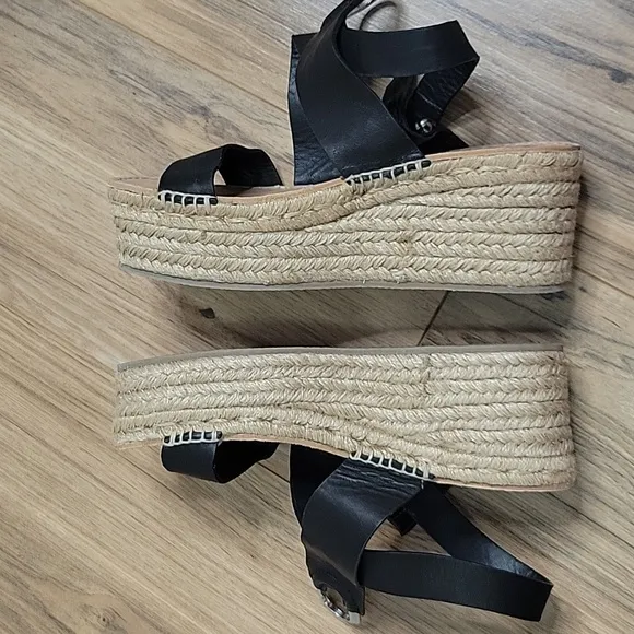 Rag &amp; Bone August Leather Platform Espadrilles