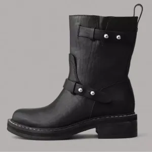 Rag &amp; Bone Black Moto Boot Leather Size 36
