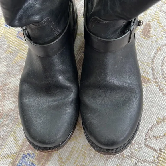 Rag &amp; Bone Black Moto Boot Leather Size 36