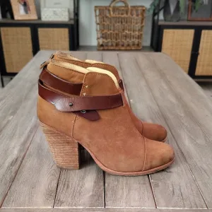 Rag &amp; Bone Brown Heeled Boots with Suede Finish Size EU 37