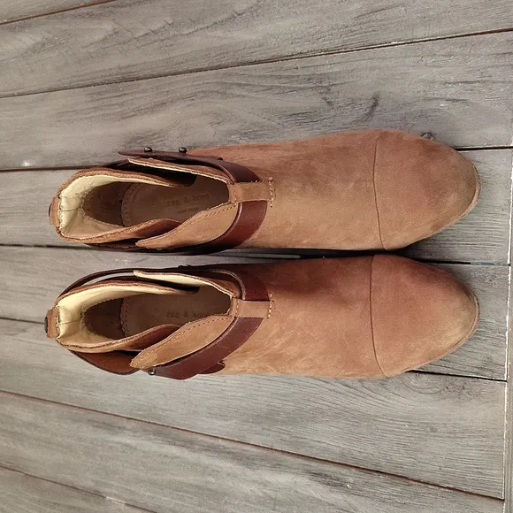 Rag &amp; Bone Brown Heeled Boots with Suede Finish Size EU 37