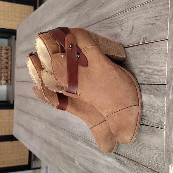 Rag &amp; Bone Brown Heeled Boots with Suede Finish Size EU 37