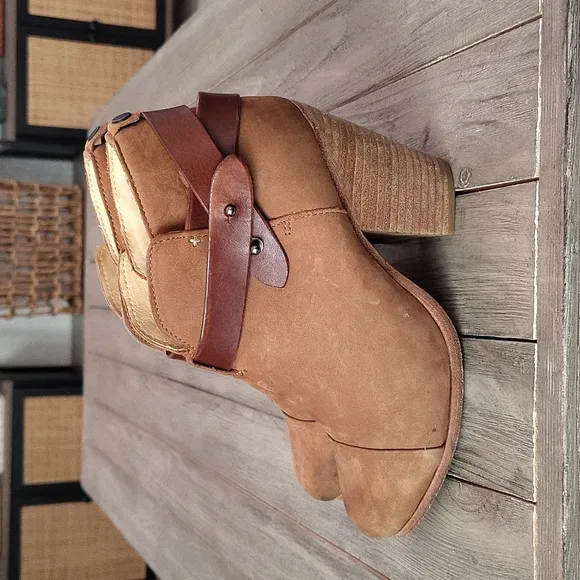 Rag &amp; Bone Brown Heeled Boots with Suede Finish Size EU 37