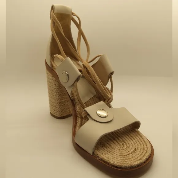 Rag &amp; Bone Eden Leather Lace-Up Block Heel Sandals NIB - 37 / 7