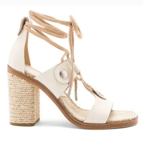 Rag &amp; Bone Eden Leather Lace-Up Block Heel Sandals NIB - 37 / 7