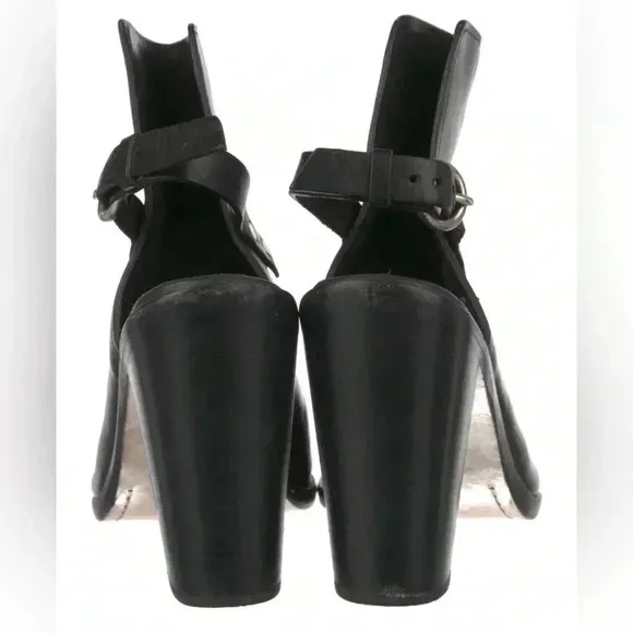Rag &amp; Bone leather sling back sandals. Buckle closure at ankle size 38.5