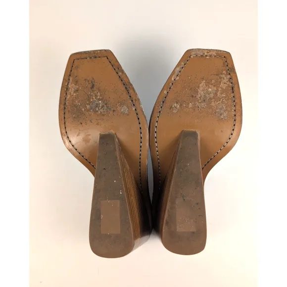 RAG &amp; BONE Santiago Wedge Sandals Clogs Ivory Women Size EU 37.5 US 7.5