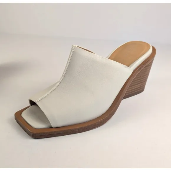 RAG &amp; BONE Santiago Wedge Sandals Clogs Ivory Women Size EU 37.5 US 7.5