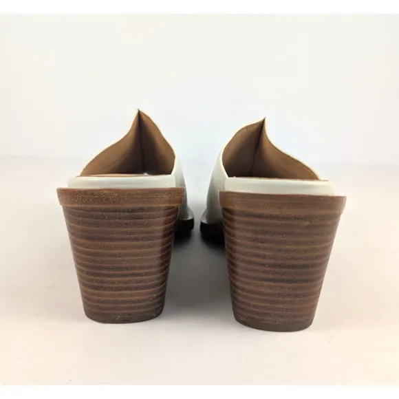 RAG &amp; BONE Santiago Wedge Sandals Clogs Ivory Women Size EU 37.5 US 7.5