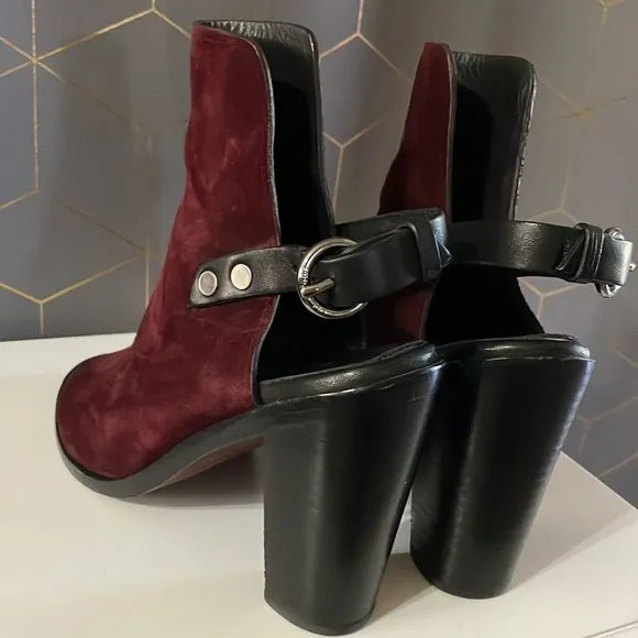 Rag &amp; Bone Suede Wyatt Bootie Open Toe Sandals