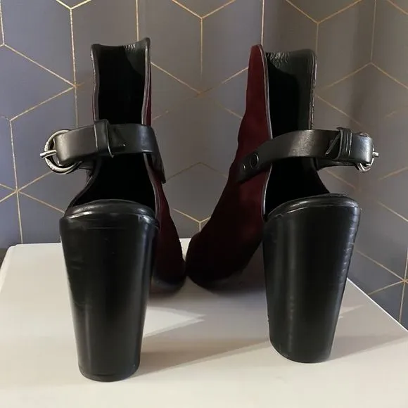 Rag &amp; Bone Suede Wyatt Bootie Open Toe Sandals