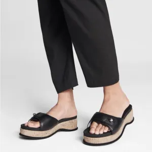 Rag &amp; Bone Womens Sommer Wedge Sandals Black Cork Size 37 EU 7 US EUC