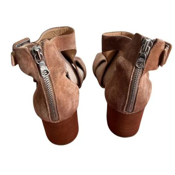 RAG &amp; BONE Women’s Suede Open Toe Matteo Sandal Block Heel B Size 7.5 US 38 EU