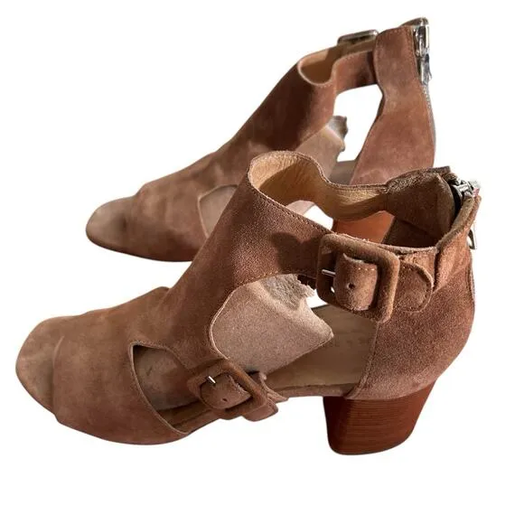 RAG &amp; BONE Women’s Suede Open Toe Matteo Sandal Block Heel B Size 7.5 US 38 EU