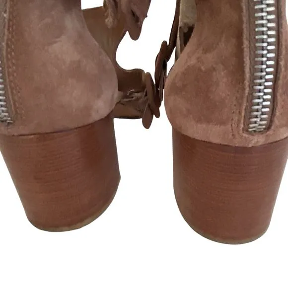 RAG &amp; BONE Women’s Suede Open Toe Matteo Sandal Block Heel B Size 7.5 US 38 EU