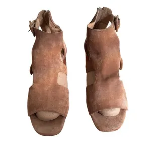 RAG &amp; BONE Women’s Suede Open Toe Matteo Sandal Block Heel B Size 7.5 US 38 EU