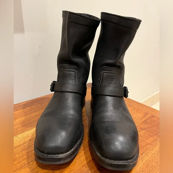 Rag and Bone Black Oliver Moto Boots
