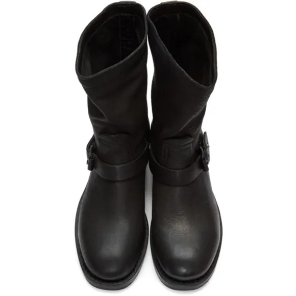 Rag and Bone Black Oliver Moto Boots