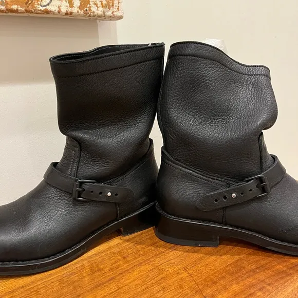 Rag and Bone Black Oliver Moto Boots