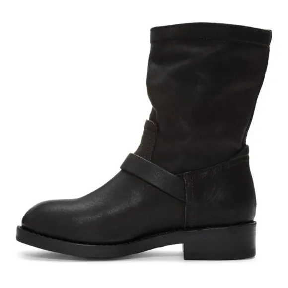 Rag and Bone Black Oliver Moto Boots